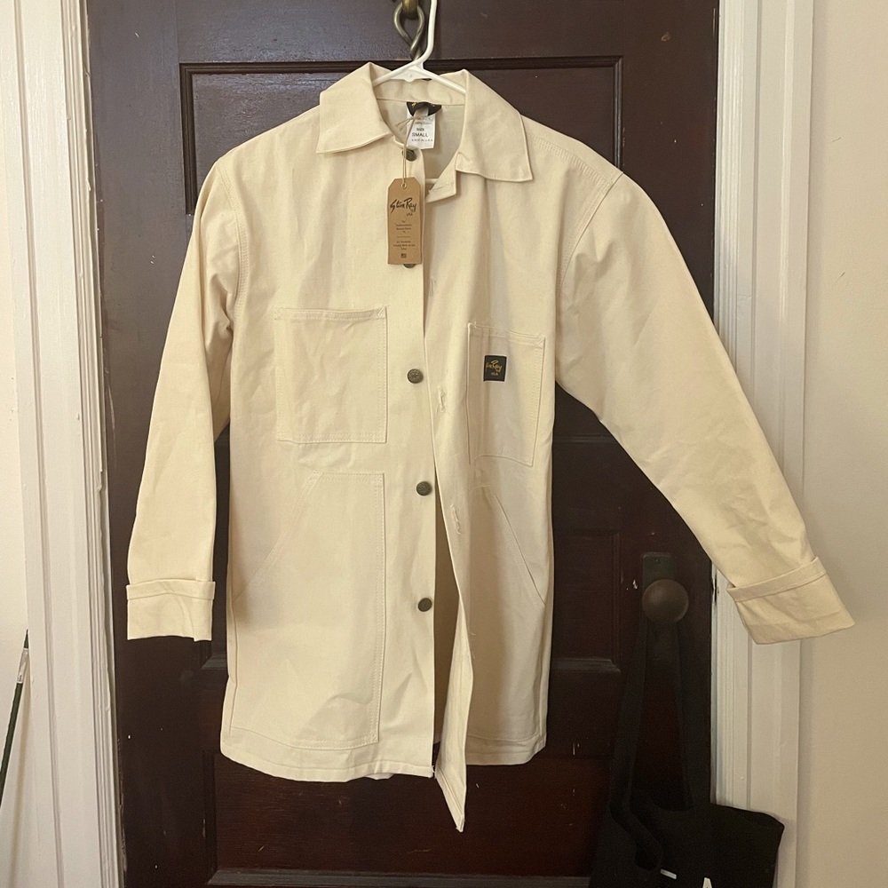 Stan Ray canvas chore coat, natural off white